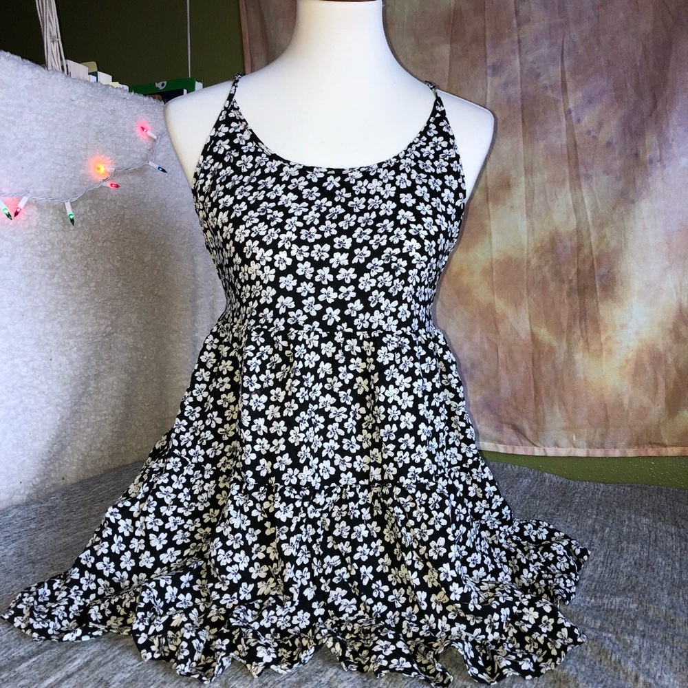 SOLD brandy melville b&w floral dress